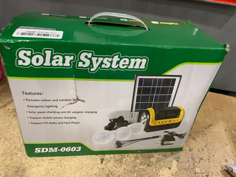 Photo 1 of Solar Generator,Portable Power Station with Solar Panel Included,LiFePO4 Lithium Battery Mini Portable Generator with DC/USB Outlets,Quiet Generators LED Flashlight for Home Use, Camping(Red)