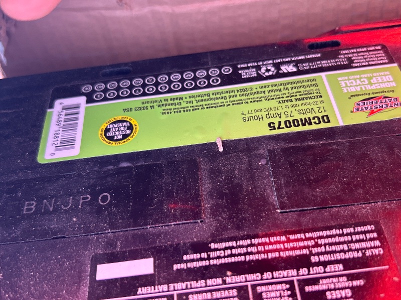 Photo 1 of Interstate Batteries 12V 75Ah Deep Cycle Mobility Battery Group 24 VRLA SLA AGM (Insert Terminal) Rechargeable Replacement for Wheelchairs, Scooters, Medical Devices, Sump Pumps (DCM0075)