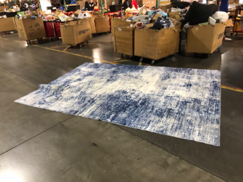 Photo 1 of ***STOCK PHOTO FOR REFERENCE**USED ITEM
Area Rugs for Living Room: 10x14 Large Soft Washable Rug Modern Abstract Indoor Carpet Non-Slip Backing for Bedroom Dining Room Under Table Home Office Farmhouse- Blue