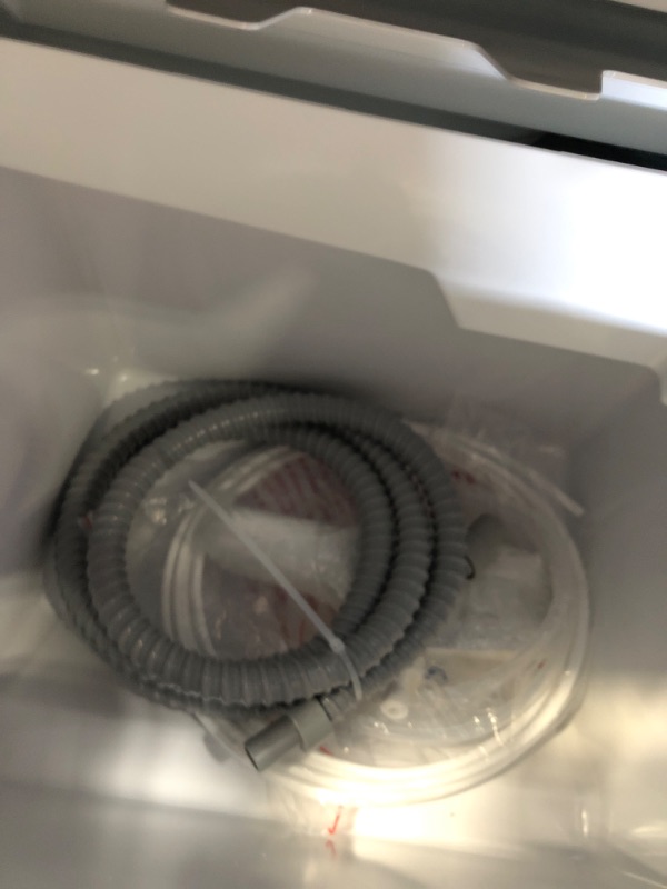 Photo 1 of *DENTED//WOBBLES* Ice Maker, Commercial Ice Machine,100Lbs/Day, Stainless Steel Ice Machine with 48 Lbs Capacity, Ideal for Restaurant, Bars, Home and Offices, Includes Scoop Silver