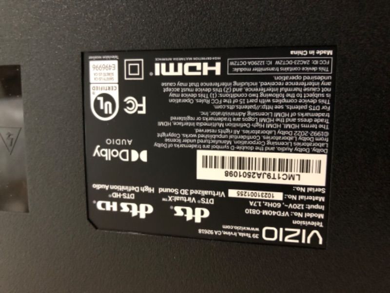 Photo 2 of *POWERS ON** VIZIO 40-inch Full HD 1080p Smart TV with DTS Virtual: X, Alexa Compatibility, Google Cast Built-in, Bluetooth Headphone Capable, (VFD40M-08 New)