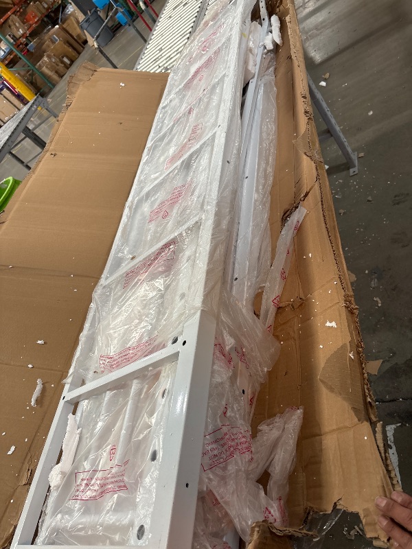 Photo 1 of ***TRUCK/TRAILER PICKUP ONLY - NONREFUNDABLE - INCOMPLETE - SEE COMMENTS***
Bellemave Twin Size Loft Bed with Desk Metal Loft Bed with Bookcase, Storage Staircase and 4-Tier Shelves, Twin Size Loft Bed for Kids, Teens, Adults, White
