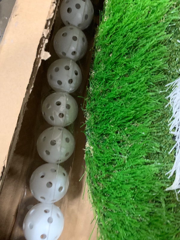 Photo 1 of Floating Golf Green Set with Two Circular Floating Green Targets, Includes Chipping mat with Rubber tee, and 60 Multi-Colored Floating Plastic Golf Balls