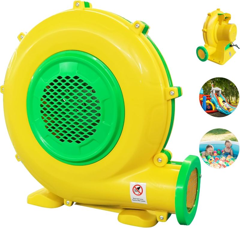 Photo 1 of 1100Watt/1.5HP High Power Air Blower for Large Inflatables, GONFLABLE Inflatable Bounce House Blower, Portable Fan Pump Blower Corded Commercial for Bouncy Castle, Jumper, Water Slide
