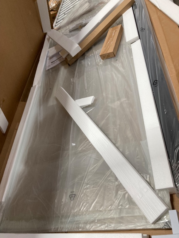 Photo 1 of (Missing pieces) ENSO SENKA Shower Doors 56-60" W X 72" H Semi Frame Double Sliding Bathroom Glass Shower Door