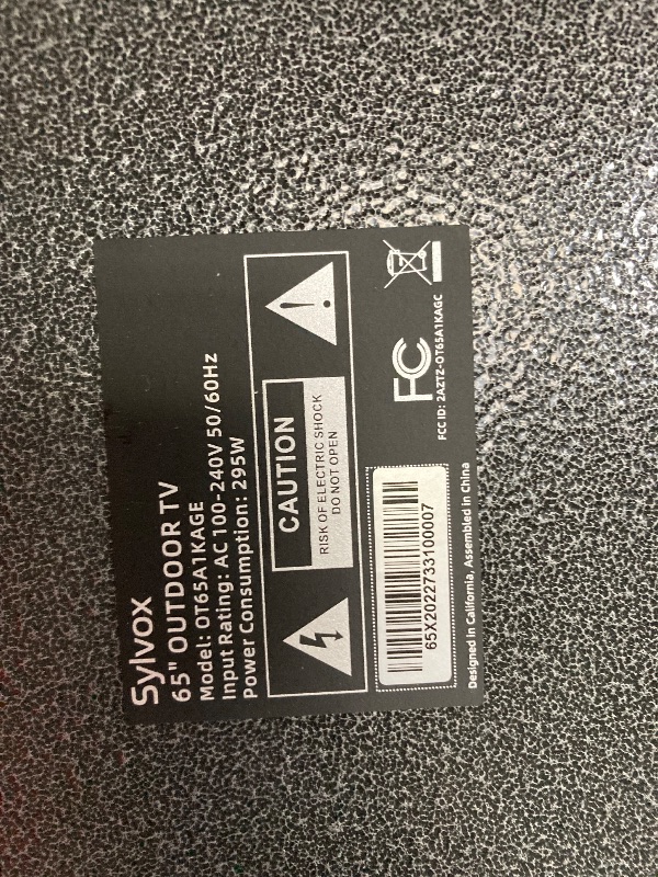 Photo 1 of ***SMASHED SCREEN FINAL SALE **SYLVOX Outdoor TV, 65 inch Smart TV Waterproof Outdoor TVs, 4K Weatherproof Television for Outside,Support Google Assistant & Chromecast, 1000 nit Brightness Partial Sun (Deck Pro 2.0/2024)
