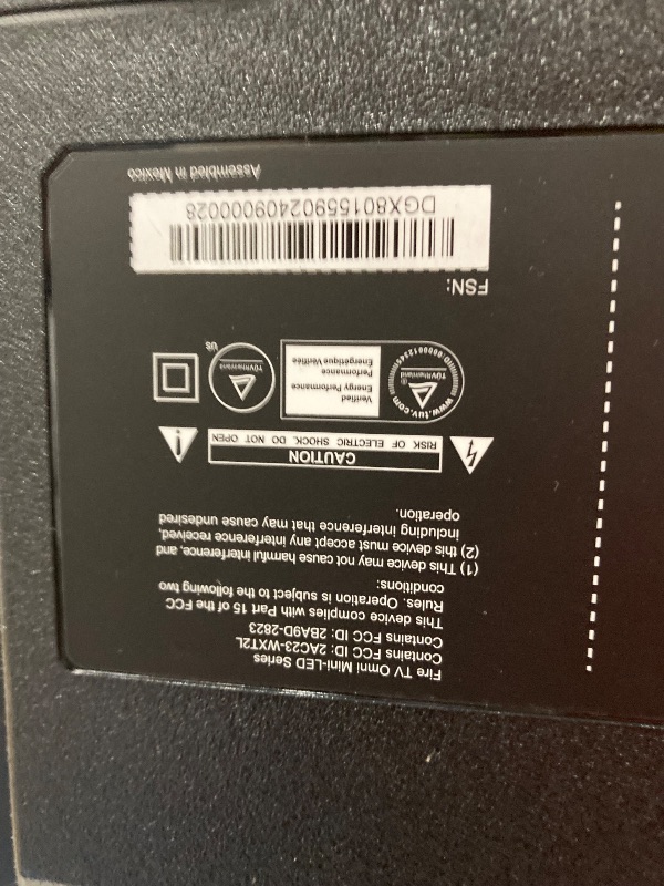 Photo 1 of **SMASHED TV**AMAZON FIRE TV 80 INCH 