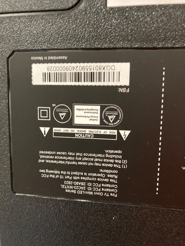 Photo 1 of **SMASHED TV**AMAZON FIRE TV 80 INCH 
