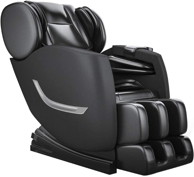 Photo 1 of 2024 Massage Chair, Full Body Zero Gravity Massage Chair with 8 Fixed Massage Rollers, 6 Auto Modes, Waist Heated, Bluetooth Speaker, Black
