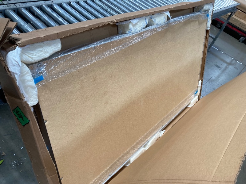 Photo 1 of ***SEE NOTES*** 
Ghent 36" x 72" 3-Door Indoor Enclosed Bulletin Board with Lock, Cork Material, Shatter Resistant Acrylic Panels, Made in the USA, Satin Aluminum Frame