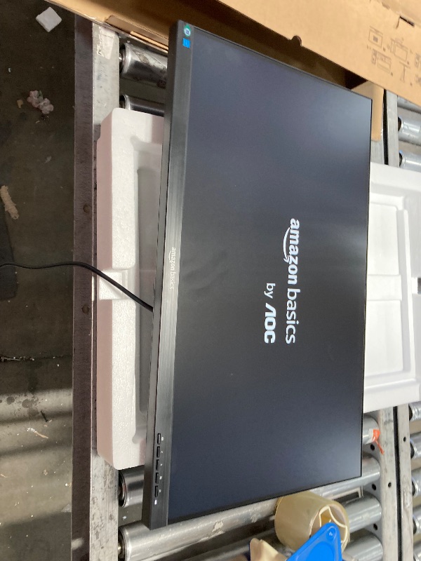 Photo 1 of Amazon Basics IPS Monitor 75 Hz Powered with AOC Technology FHD 1080P HDMI, Display Port and VGA Input VESA Compatible Built-in Speakers for Office and Home, 27 in, Black