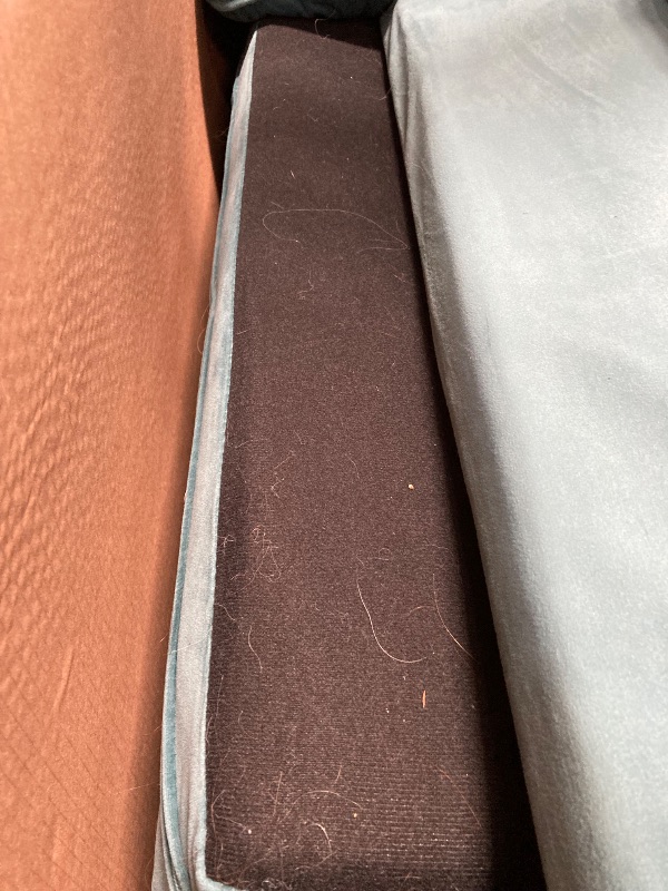 Photo 1 of (used) Modway Kaiya Performance Velvet Sofa, 32 x 71 x 33.5, Sea Blue
