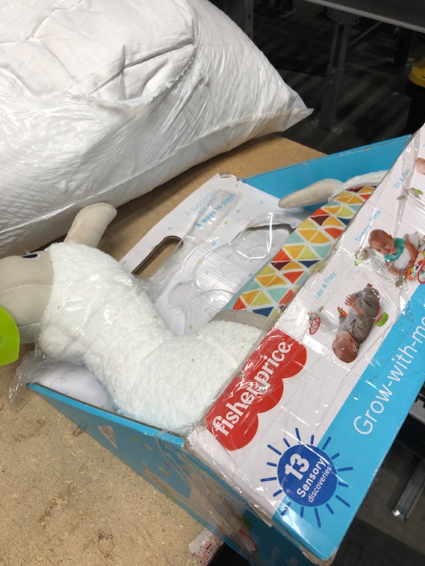 Photo 1 of Fisher-Price Baby Toy Grow-with-Me Tummy Time Llama Wedge Support with Mirror, Teether & Rattle, Developmental Play for Newborns Ages 0+ Months