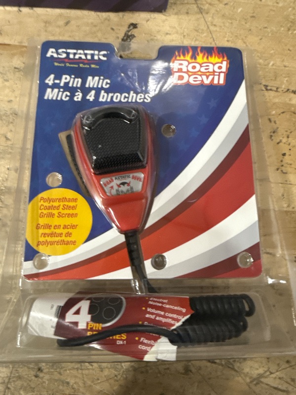 Photo 1 of Astatic (302-10036 RD104E Road Devil Amplified 4-Pin CB Microphone, Black