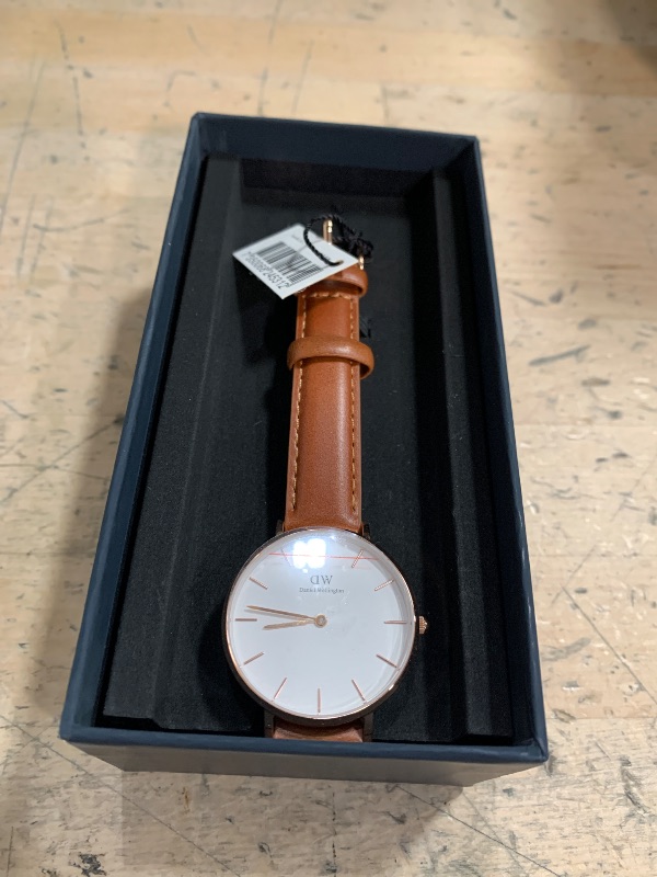 Photo 1 of Daniel Wellington Petite Durham 32mm Women's Watch, Leather Rose Gold Watch for Women