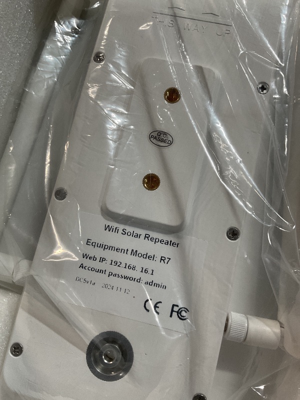 Photo 1 of Outdoor Solar WiFi Extender, Support 2.4GHz, Extends Coverage Up to 500ft, with 15W Solar Panel and 25000mAh Battery, Outdoor WiFi Extender Signal Booster