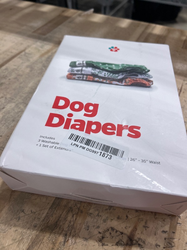 Photo 1 of Pet Parents® Washable Dog Diapers (3pack) + Extendrs® of Durable Doggie Diapers, Premium Dog Diapers Female (X-Large, Daisy)