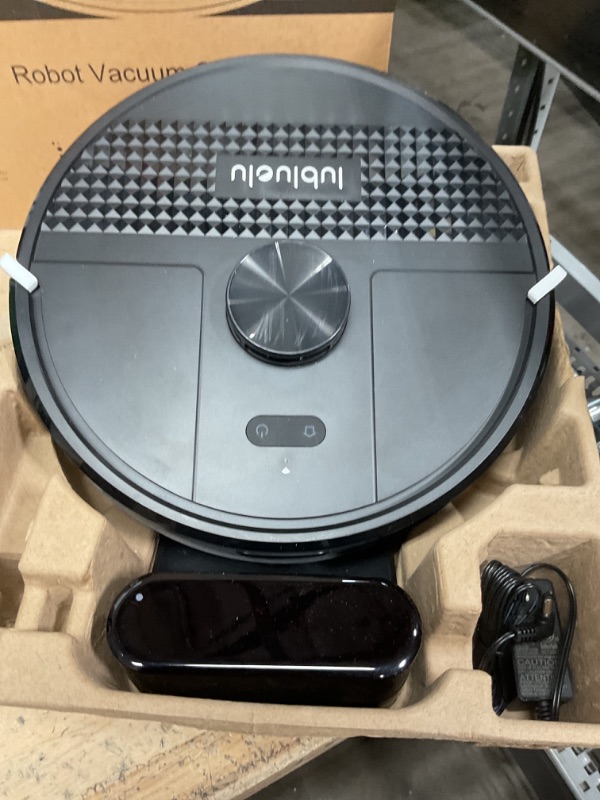 Photo 1 of Lubluelu 3 in 1 Robot Vacuum and Mop Combo,4500Pa Robot Vacuum with Mapping,LiDAR Navigation,5 Maps,24 No-Go Zones, WiFi/App/Alexa,Self-Charging,Vacuum Robot for Pet Hair,Carpet,Hard Floor,Black**NO S/N 
