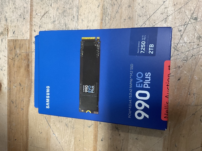 Photo 1 of SAMSUNG 990 EVO Plus SSD 2TB, PCIe Gen 4x4, Gen 5x2 M.2 2280, Speeds Up-to 7,250 MB/s, Upgrade Storage for PC/Laptops, HMB Technology and Intelligent Turbowrite 2.0, (MZ-V9S2T0B/AM)**FACTORY SEALED**