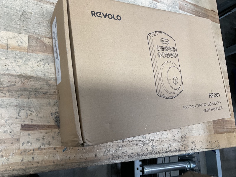 Photo 1 of Revolo RE001 Electronic Keypad Deadbolt, Keyless Entry Door Lock, Smart Keyed Entry with Handle, Auto Lock, Front Door Handle Sets, Anti-Peeking Password, Satin Nickel