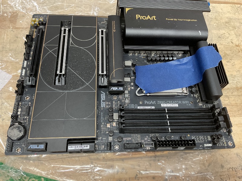 Photo 1 of ASUS ProArt Z890-CREATOR WIFI Z890 LGA 1851 ATX Motherboard, Intel® Core™ Ultra Processor Series 2 Ready, 16+2+1+2 stages, PCIe® 5.0, DDR5, Thunderbolt™ 5 Type-C®, 10+2.5 Gb LAN, WiFi 7, 5x M.2, AI OC