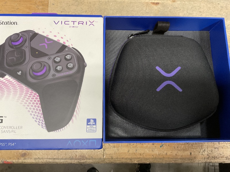 Photo 1 of PDP Victrix Pro BFG Wireless Gaming Controller for PS5, Modular Esports Gamepad, Remappable Buttons, Customizable Triggers/Paddles/D-Pad/Fightpad, PC App, Black