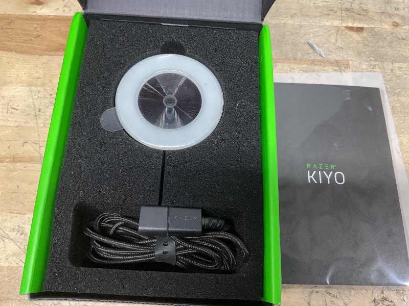 Photo 1 of Razer Kiyo Streaming Webcam: 1080p 30 FPS / 720p 60 FPS - Ring Light w/Adjustable Brightness - Built-in Microphone - Advanced Autofocus