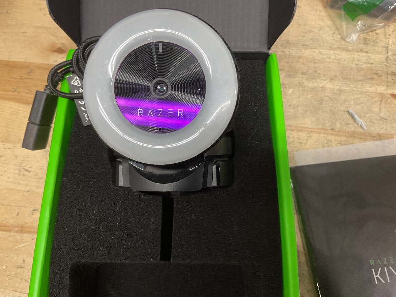 Photo 1 of Razer Kiyo Streaming Webcam: 1080p 30 FPS / 720p 60 FPS - Ring Light w/Adjustable Brightness - Built-in Microphone - Advanced Autofocus