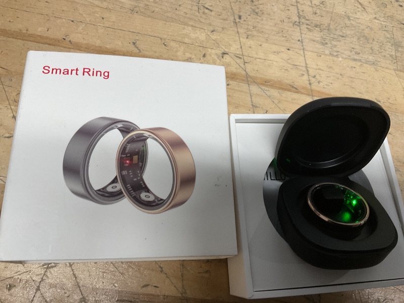 Photo 1 of 2025 Upgrade Smart Ring Health Tracker for Men Women - IP68 Waterproof Fitness Ring with Sleep Tracker/Heart Rate/Blood Oxygen/Steps/Distance/Calories,Air Shutter,Charging case Up to 7-Day, Gold 
