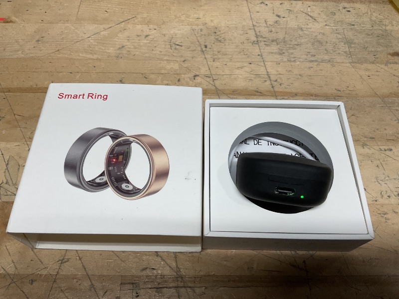 Photo 1 of 2025 Upgrade Smart Ring Health Tracker for Men Women - IP68 Waterproof Fitness Ring with Sleep Tracker/Heart Rate/Blood Oxygen/Steps/Distance/Calories,Air Shutter,Charging case Up to 7-Day, Gold 
