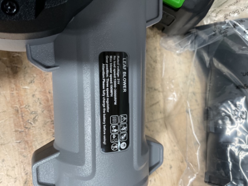 Photo 1 of Leaf Blower - 150000RPM Electric Cordless Leaf Blower - 2 X 4.0Ah Batteries and Charger
** NO S/N 