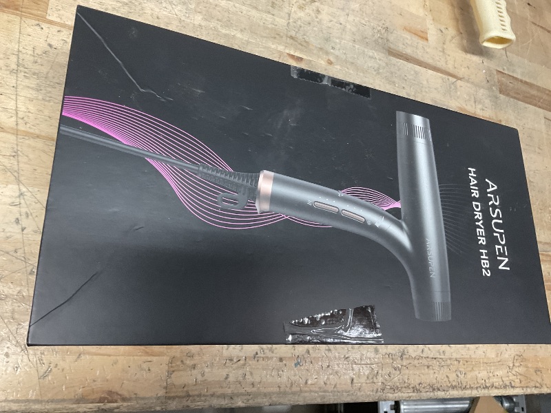 Photo 1 of Arsupen Hair Dryer, 1600W, Foldable, Ionic Technology, Lightweight, Black
