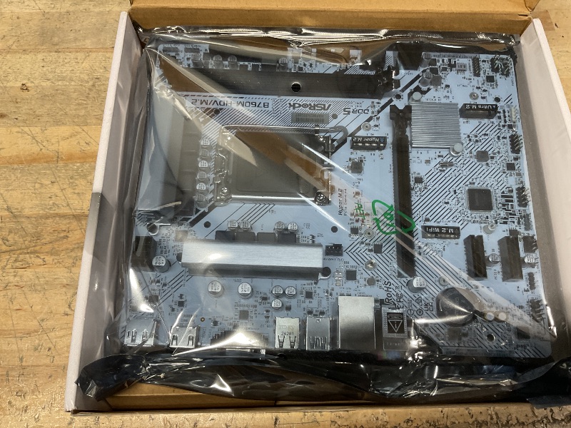 Photo 1 of ASRock Motherboard B760M-HDV/M.2 Intel 12th and 13th Generation CPU (LGA1700) Compatible B760 Chipset DDR5 Micro ATX Motherboard