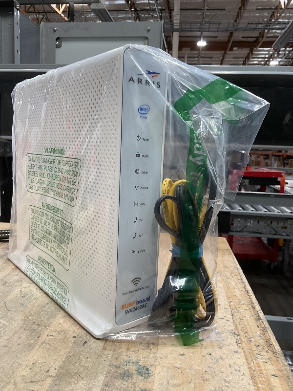 Photo 1 of ARRIS (SVG2482-RB) Cable Modem & Fast Docsis 3.0 AC1750 Dual Band WiFi Router and Xfinity Telephone, Certified for Comcast Xfinity Only plans up to 600 Mbps (Renewed)