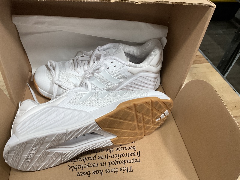 Photo 1 of adidas Unisex Dropset 3 Training Sneaker, White/Crystal White/Crystal White, 9 US Men