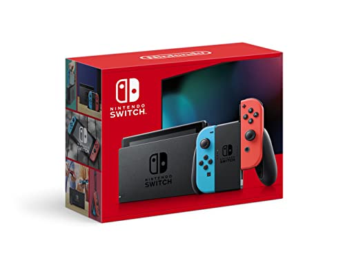 Photo 1 of Nintendo Switch with Neon Blue & Neon Red Joy-Con