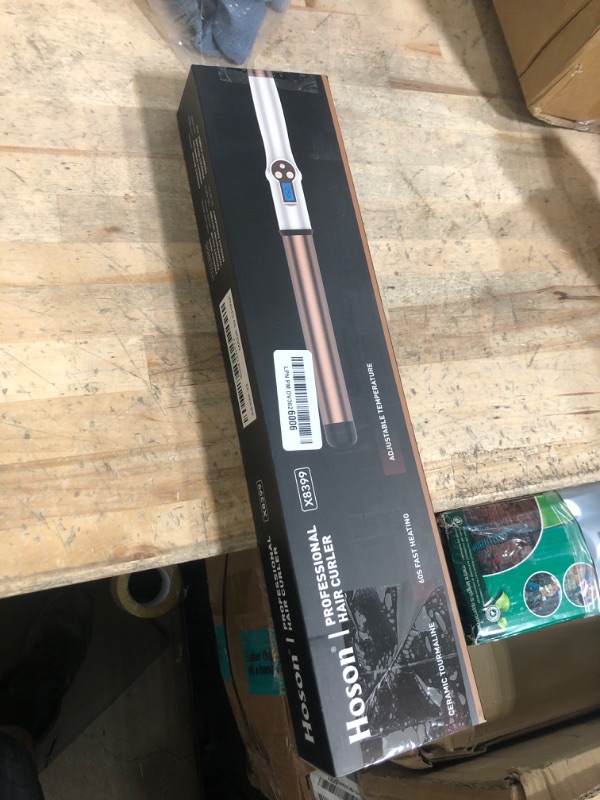 Photo 1 of 1 1/4 Inch Extra Long Barrel Curling Wand, Ceramic Tourmaline Curling Wand Professional Dual Voltage with Adjustable Temperature