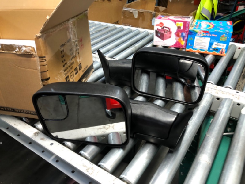 Photo 1 of OCPTY Left Right Pair Tow Mirror Towing Mirrors For 1994-2001 For Dodge For Ram 1500 1994-2002 For Dodge For Ram 2500 1994-2002 For Dodge For Ram 3500 Manual Adjusted With Black Housing