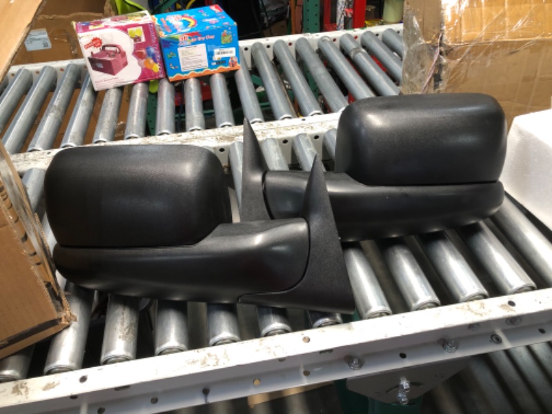 Photo 1 of OCPTY Left Right Pair Tow Mirror Towing Mirrors For 1994-2001 For Dodge For Ram 1500 1994-2002 For Dodge For Ram 2500 1994-2002 For Dodge For Ram 3500 Manual Adjusted With Black Housing