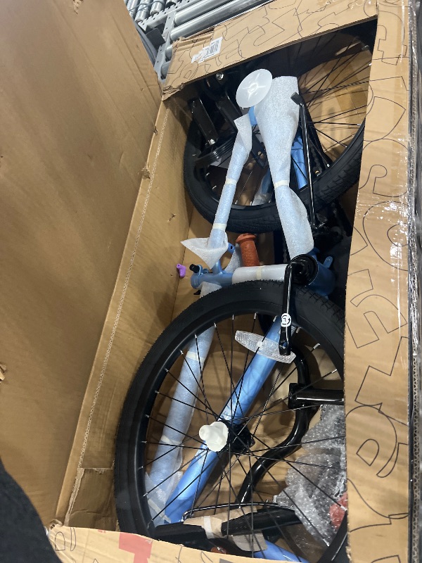Photo 1 of ***DAMAGED - FRONT WHEEL AND FRONT FORK BENT - WON'T ATTACH - PREVIOUSLY OPENED - PARTS LIKELY MISSING - SEE PICTURES***
JOYSTAR 20 Inch Kids Bike for Age 7-10 Years Boys, Kids Bicycle with Training Wheels & Coaster Brake, Children Bike, Blue