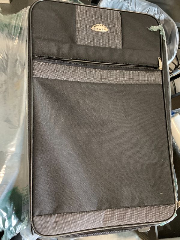 Photo 1 of ***damage on the case***Samsonite Omni PC Hardside Expandable Luggage with Spinner Wheels, Teal, Checked-Medium 24-Inch