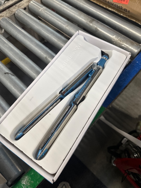 Photo 1 of BabylissPRO Nano Titanium Prima Ionic Hair Straightener, Curl and Straighten Hair With One Professional Tool, Blue