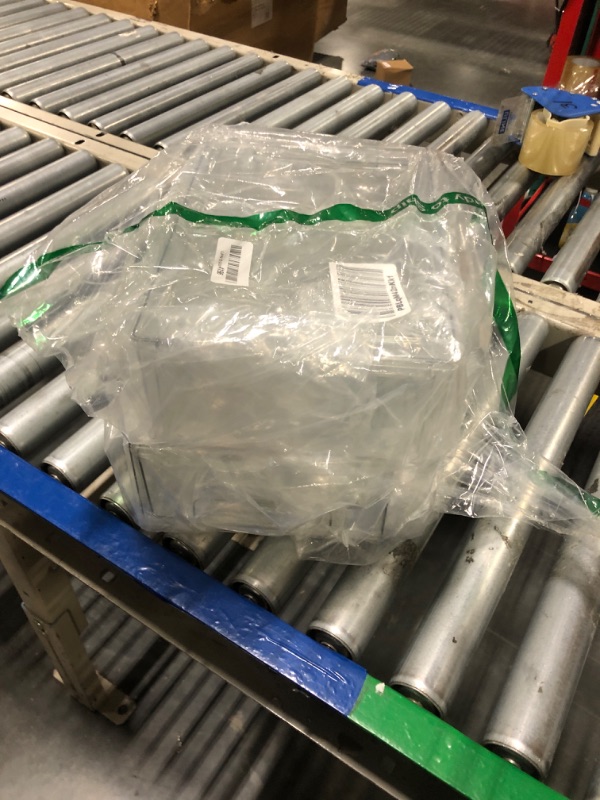 Photo 1 of ***HAS A SMALL CRACK ON ONE BIN***MANO 2Pack Clear Fridge Drawers Pull Out Stackable Refrigerator Drawer Organizer Bins Pantry Storage Box Plastic Food Containers for Kitchen Bathroom Office Closet (Large)
