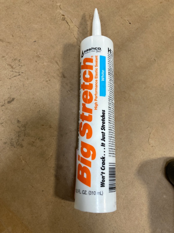 Photo 1 of 10.5 oz Sashco 10016 White Big Stretch Water-Based Elastomeric Sealant