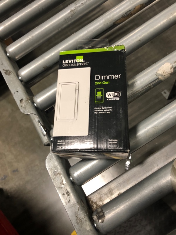 Photo 1 of Leviton Decora Smart Dimmer Switch, Wi-Fi 2nd Gen, Neutral Wire Required, Works with Matter, My Leviton, Alexa, Google Assistant, Apple Home/Siri & Wired or Wire-Free 3-Way, D26HD-1RW, White