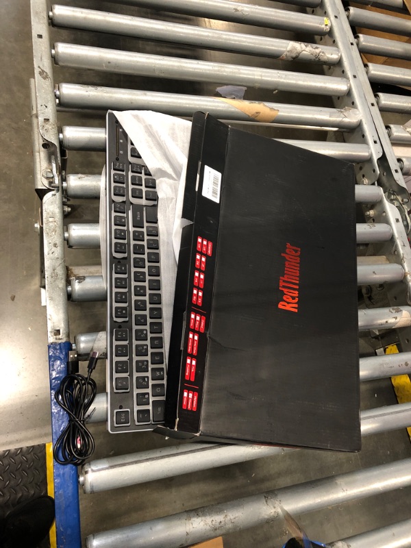 Photo 1 of RedThunder K10 Wireless Gaming Keyboard and Mouse Combo, RGB Backlit Rechargeable 3800mAh Battery, Mechanical Feel Anti-ghosting Keyboard with Pudding Keycaps + 7D 3200DPI Mice for PC Gamer (Black)