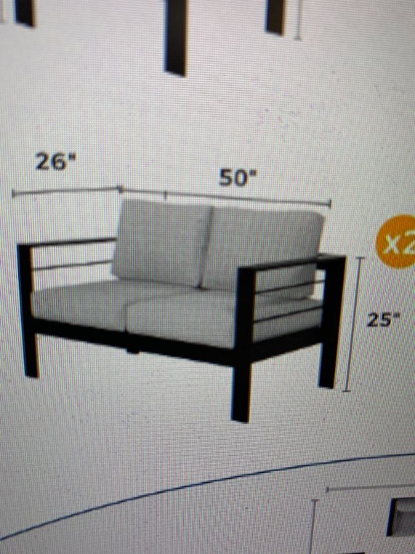 Photo 1 of Wisteria Lane Aluminum Patio Furniture, a Two-Space Seat, Grey 