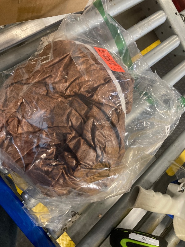 Photo 1 of LIBERECOO Round Vinyl Fitted Tablecloth with Flannel Backing Elastic Edge Plastic Table Cover Waterproof Table Cloth Stain-Resistant Wipeable for 45"-56" Round Table