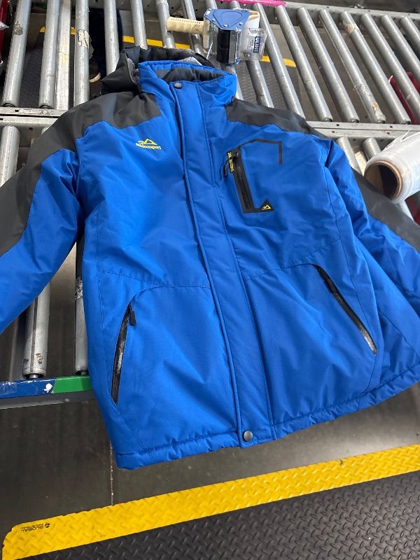 Photo 1 of  One Piece Ski Suits Winter Outdoor Sports Jumpsuit Fur Collar Coat Windproof Waterproof Hooded Snowsuit (Medium)
