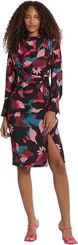 Photo 1 of Donna Morgan Women's Long Sleeve Cowl Neck Midi Dress Size 14W,